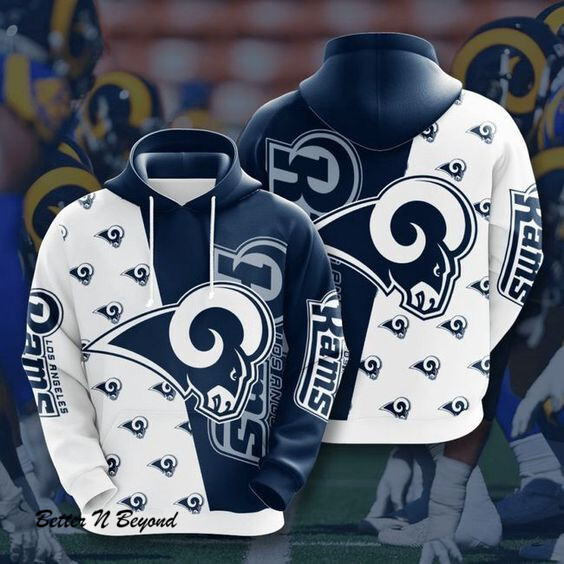 Los Angeles Rams Long Sleeve 74 Unisex 3D Hoodie Gift For Fans
