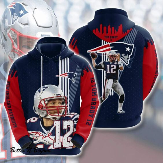New England Patriots Tom Brady Hoodie 3D