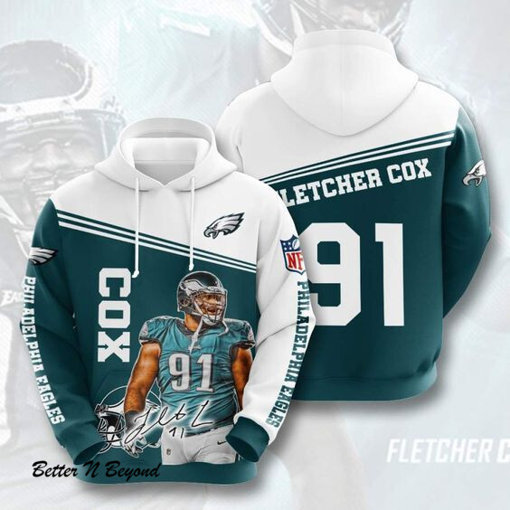 Philadelphia Eagles Fletcher Cox Hoodie 3D Style5080 All Over Printed