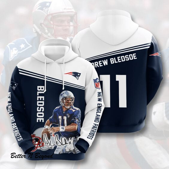 New England Patriots No1280 Custom Hoodie 3D 17809