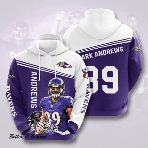 Mark Andrews Baltimore Ravens All Over Printed Hoodie TN210920