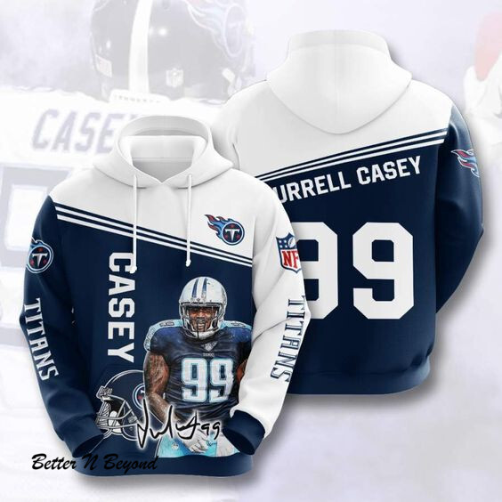 Tennessee Titans Jurrell Casey Hoodie Unisex 3D All Over Print