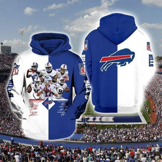 Buffalo Bills Players Signed Hoodie Unisex 3D All Over Print
