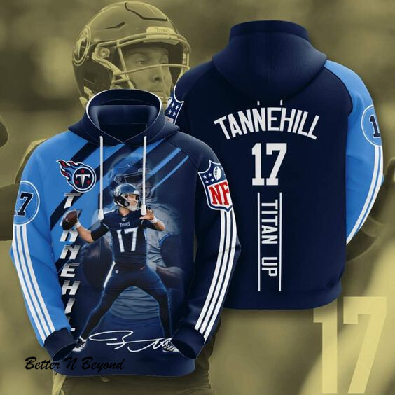 Tennessee Titans Ryan Tannehill Hoodie 3D Style5055 All Over Printed