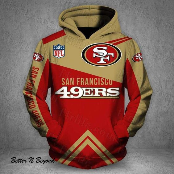 San Francisco 49Ers Love Hoodie Unisex 3D All Over Print