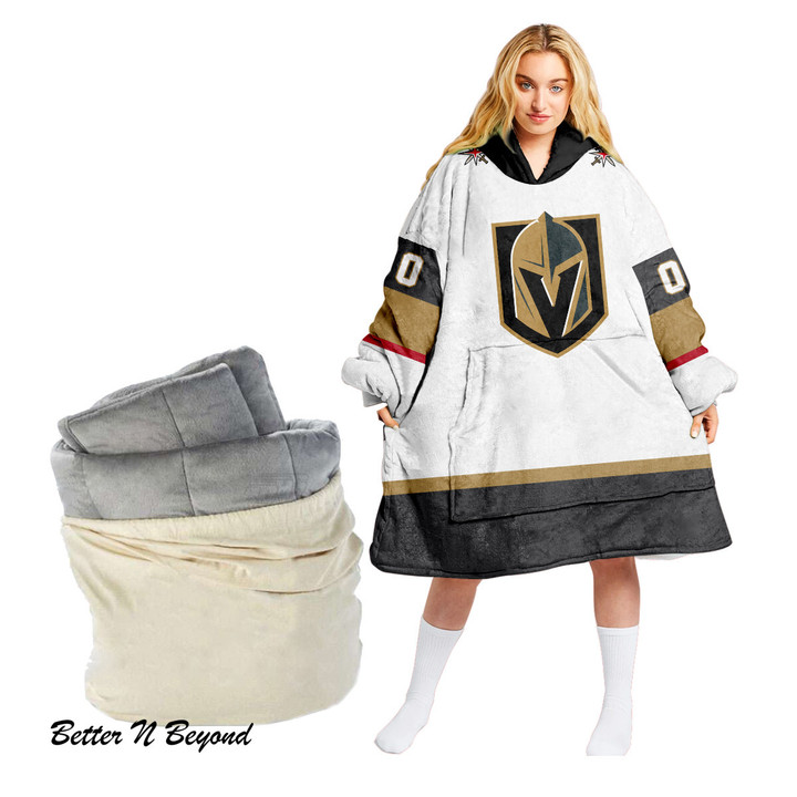 NHL Vegas golden knights Personalized oodie blanket hoodie snuggie hoodies for all family - Amazing ProShop