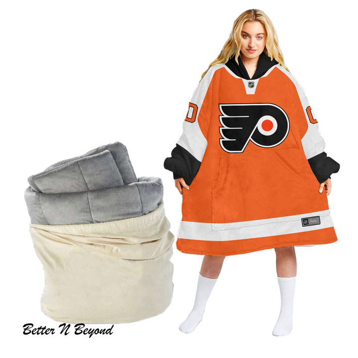 NHL Philadelphia Flyers Personalized oodie blanket hoodie snuggie hoodies for all family - Amazing ProShop
