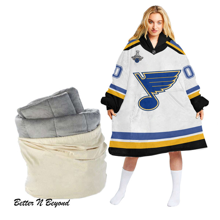 NHL St. Louis Blues Personalized oodie blanket hoodie snuggie hoodies for all family - Amazing ProShop