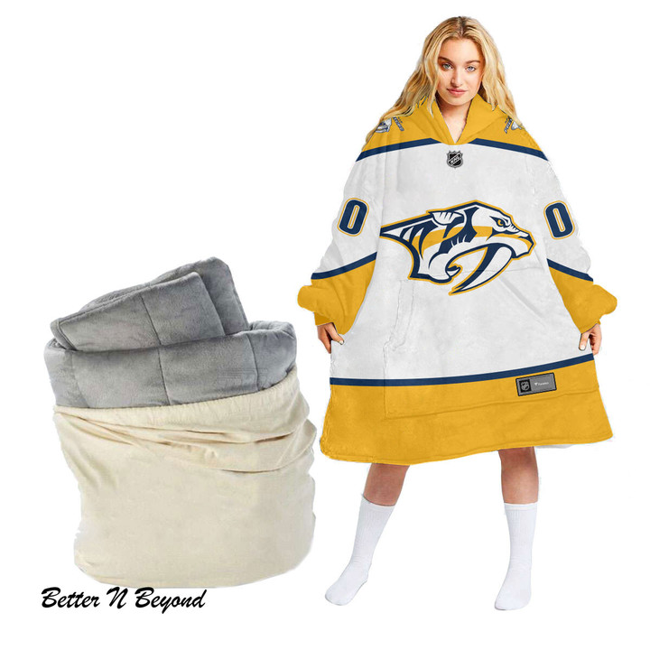 NHL Nashville Predators Personalized oodie blanket hoodie snuggie hoodies for all family - Amazing ProShop