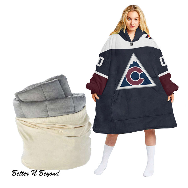 NHL Colorado Avalanche Personalized oodie blanket hoodie snuggie hoodies for all family - Amazing ProShop