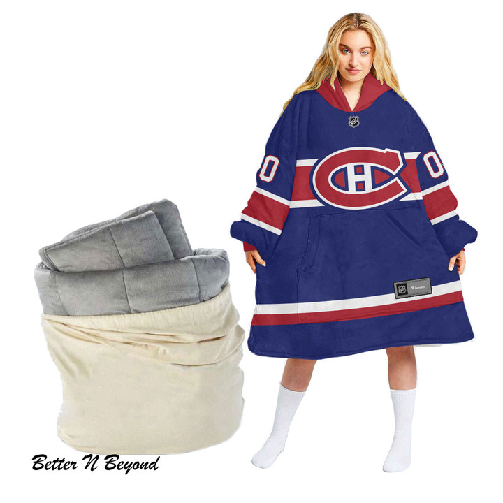NHL Montreal Canadiens Personalized oodie blanket hoodie snuggie hoodies for all family - Amazing ProShop