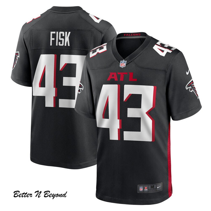 Men's Atlanta Falcons Tucker Fisk Nike Black Player Game Jersey