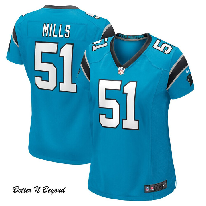 Women's Carolina Panthers Sam Mills Nike Blue Retired Player Jersey