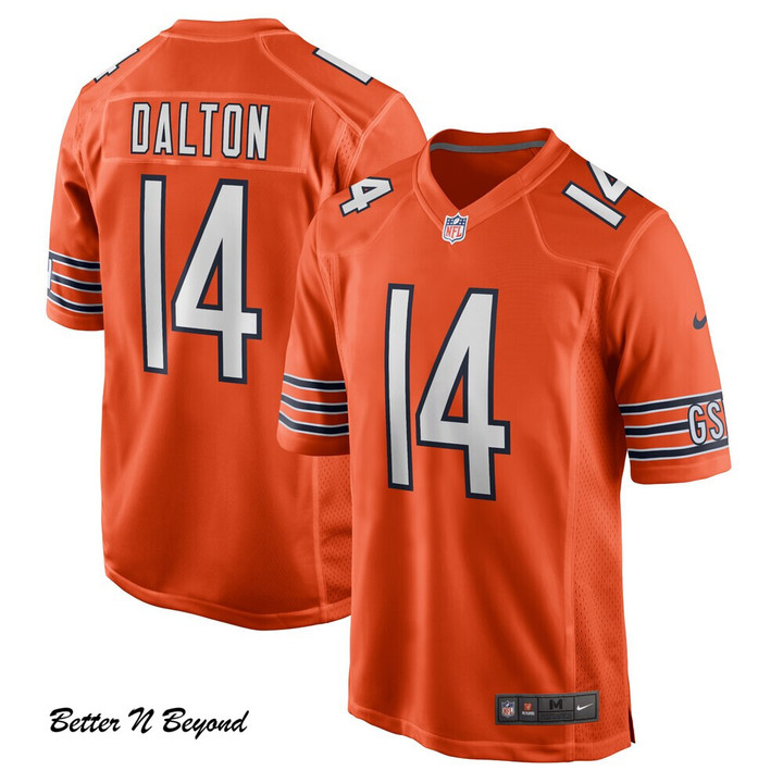 Men's Chicago Bears Andy Dalton Nike Orange Alternate Game Player Jersey