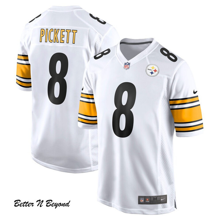 Men's Pittsburgh Steelers Kenny Pickett Nike White 2022 NFL Draft First Round Pick Game Jersey