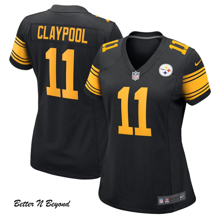 Women's Pittsburgh Steelers Chase Claypool Nike Black Alternate Game Jersey