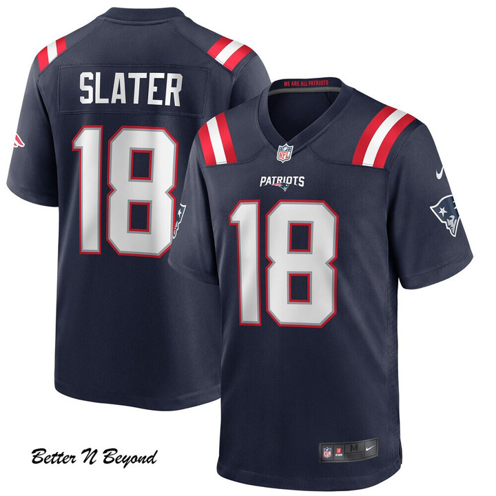 Men's New England Patriots Matthew Slater Nike Navy Game Player Jersey