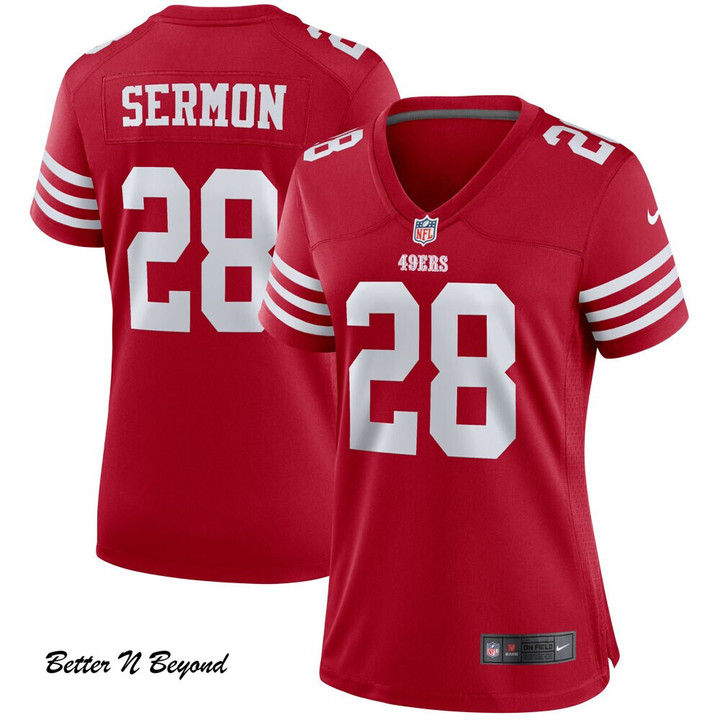 Women's San Francisco 49ers Trey Sermon Nike Scarlet Player Game Jersey