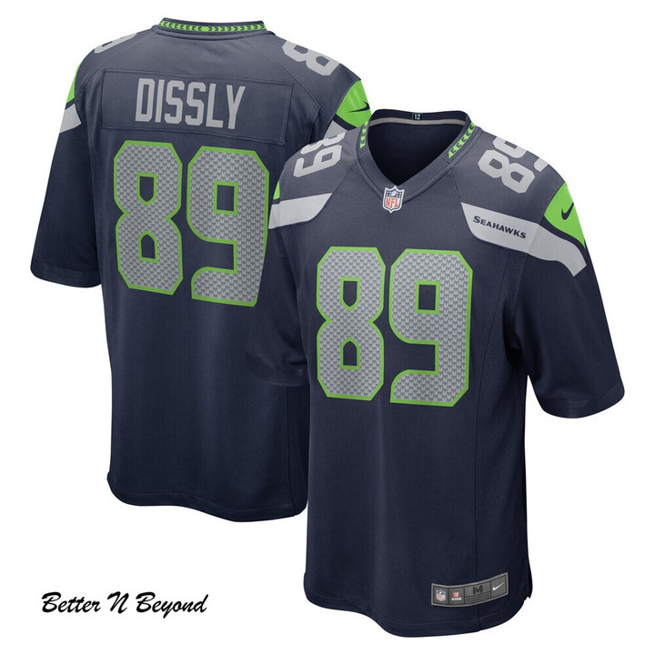 Men's Seattle Seahawks Will Dissly Nike College Navy Game Jersey