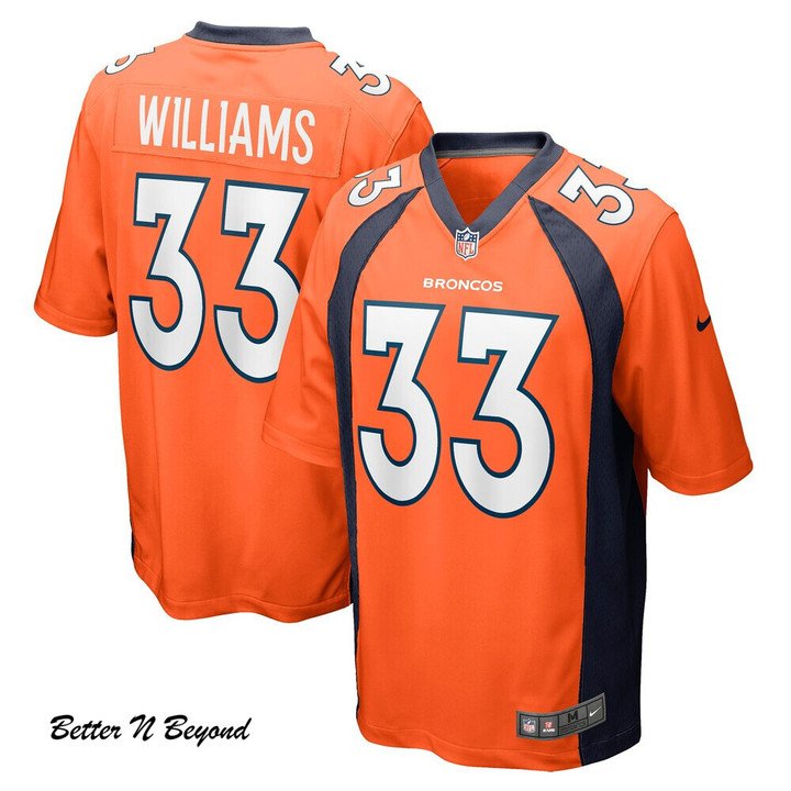 Men's Denver Broncos Javonte Williams Nike Orange Player Game Jersey