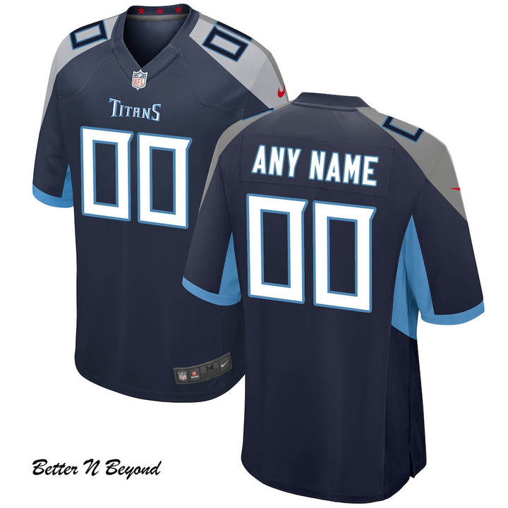 Men's Tennessee Titans Nike Navy Custom Jersey