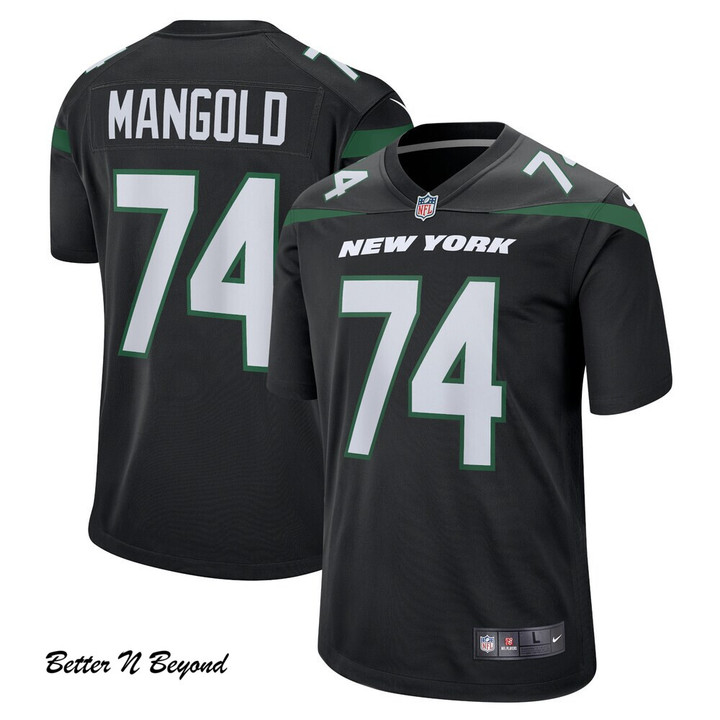 Men's New York Jets Nick Mangold Nike Black Retired Player Jersey