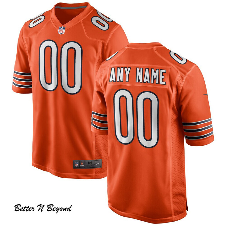 Men's Chicago Bears Nike Orange Alternate Custom Game Jersey