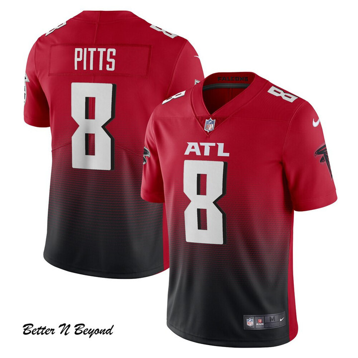 Men's Atlanta Falcons Kyle Pitts Nike Red Alternate 2 Vapor Limited Jersey