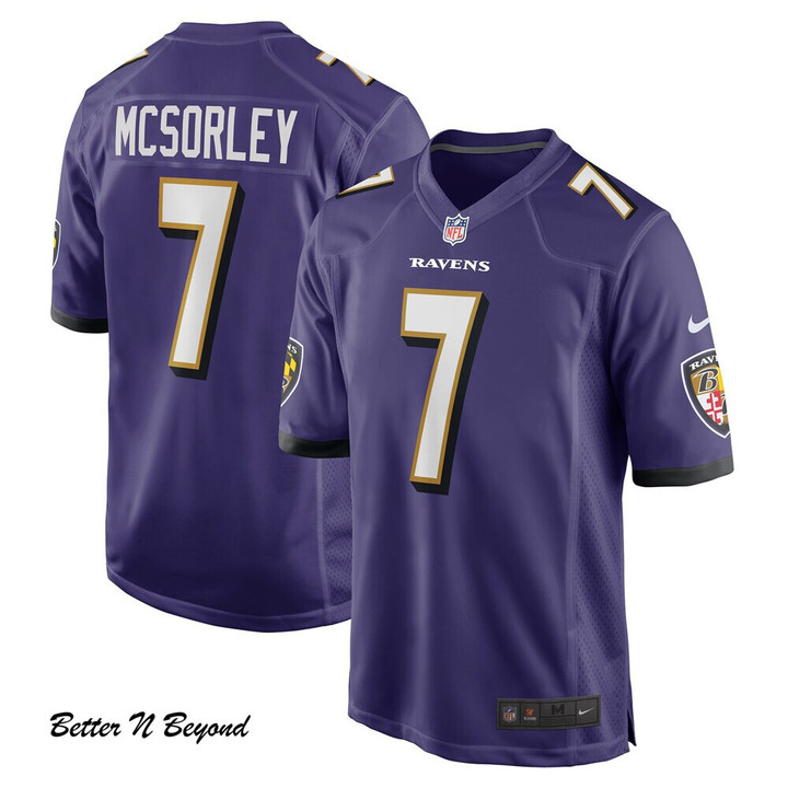 Men's Baltimore Ravens Trace McSorley Nike Purple Player Game Jersey