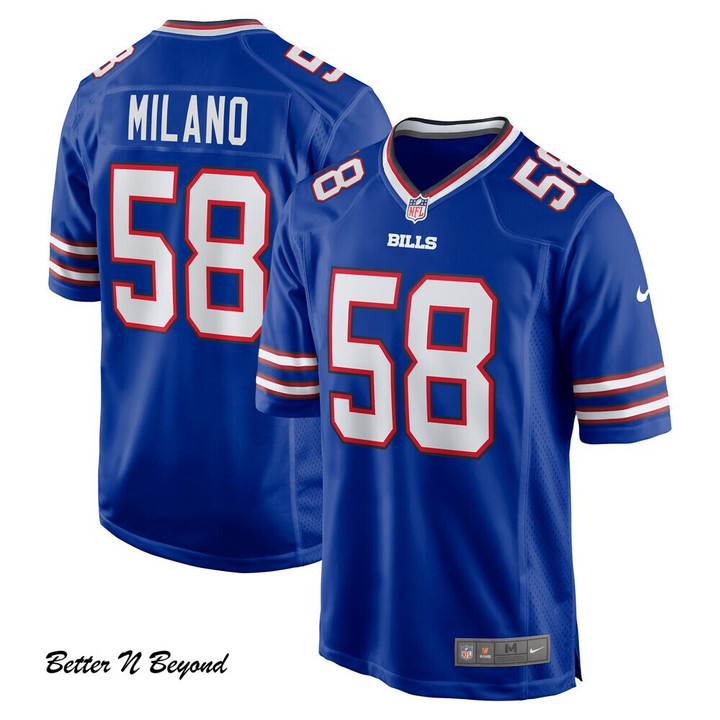 Men's Buffalo Bills Matt Milano Nike Royal Game Player Jersey
