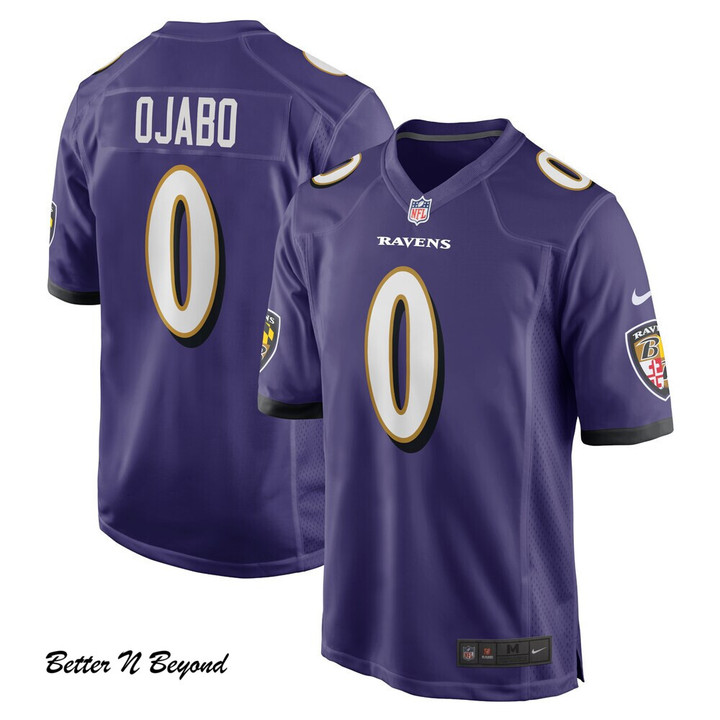 Men's Baltimore Ravens David Ojabo Nike Purple 2022 NFL Draft Pick Player Game Jersey