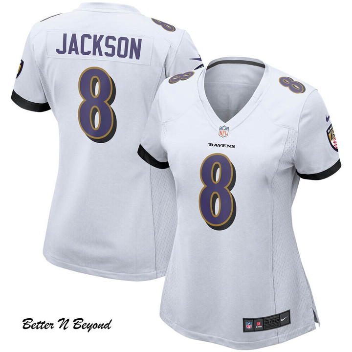 Women's Baltimore Ravens Lamar Jackson Nike White Game Jersey