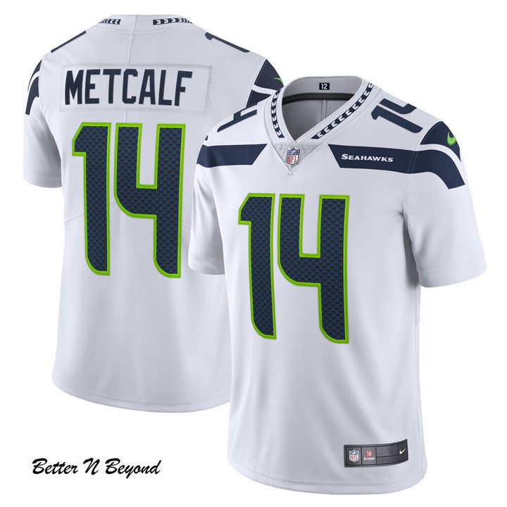 Men's Seattle Seahawks DK Metcalf Nike White Vapor Limited Jersey