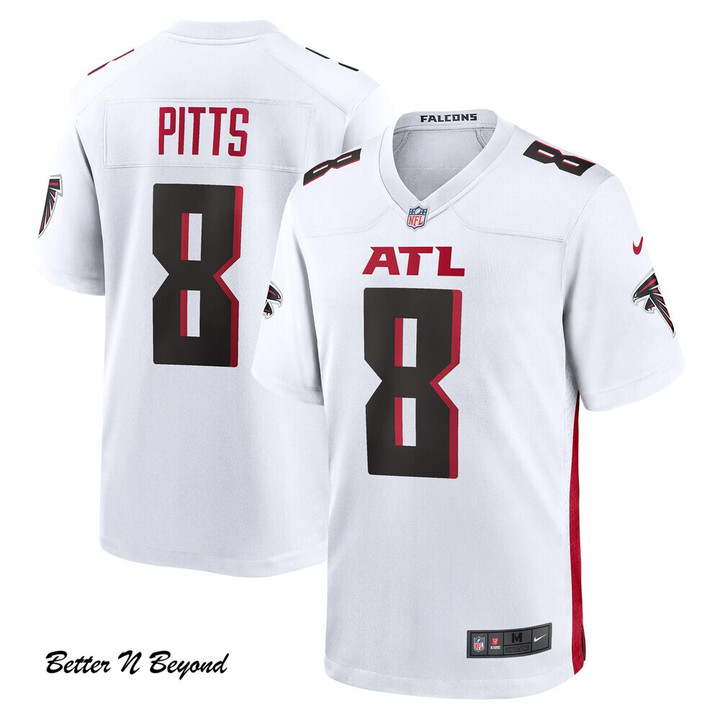 Men's Atlanta Falcons Kyle Pitts Nike White Game Player Jersey