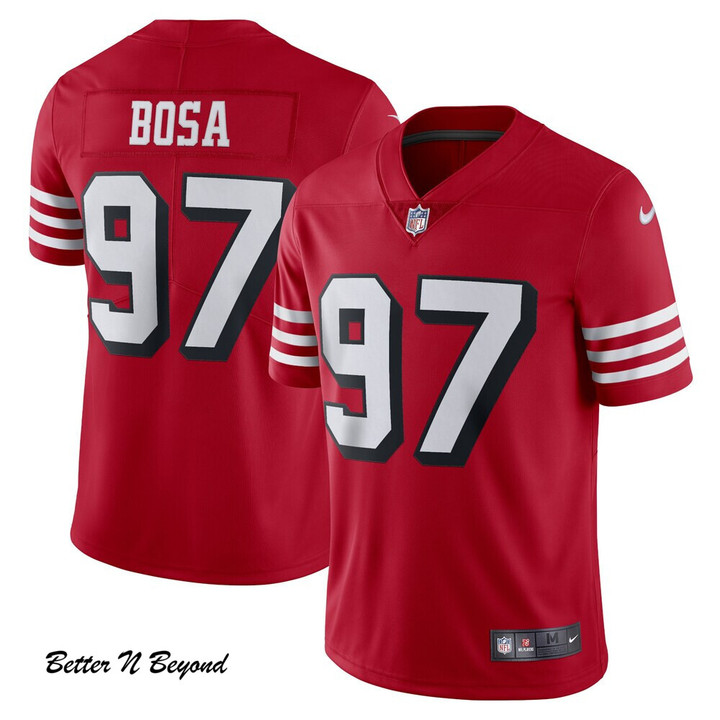 Men's San Francisco 49ers Nick Bosa Nike Red Alternate Vapor Limited Player Jersey
