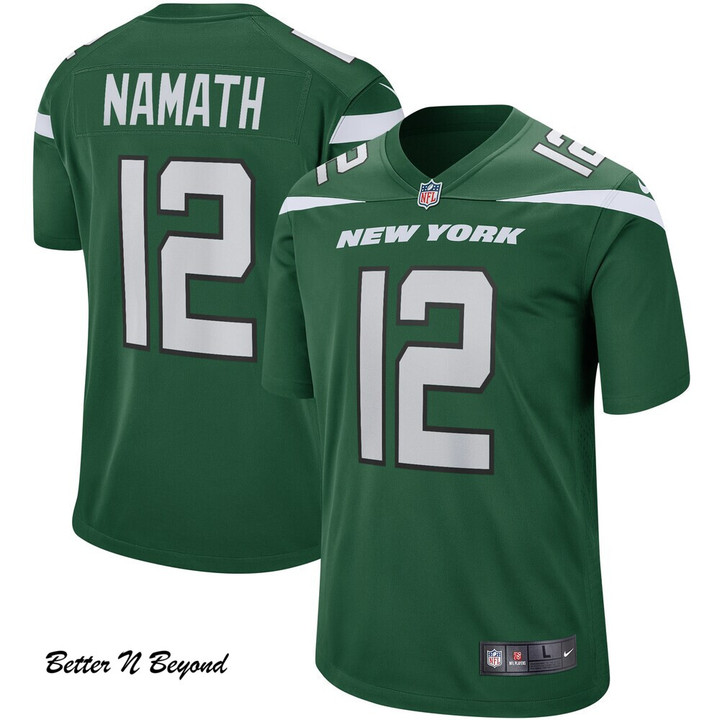Men's New York Jets Joe Namath Nike Gotham Green Game Retired Player Jersey