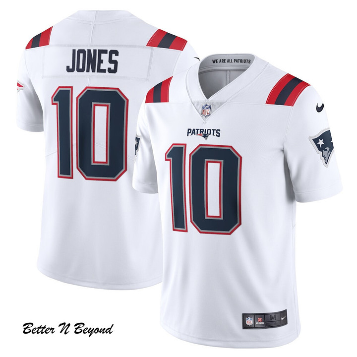Men's New England Patriots Mac Jones Nike White Vapor Limited Jersey