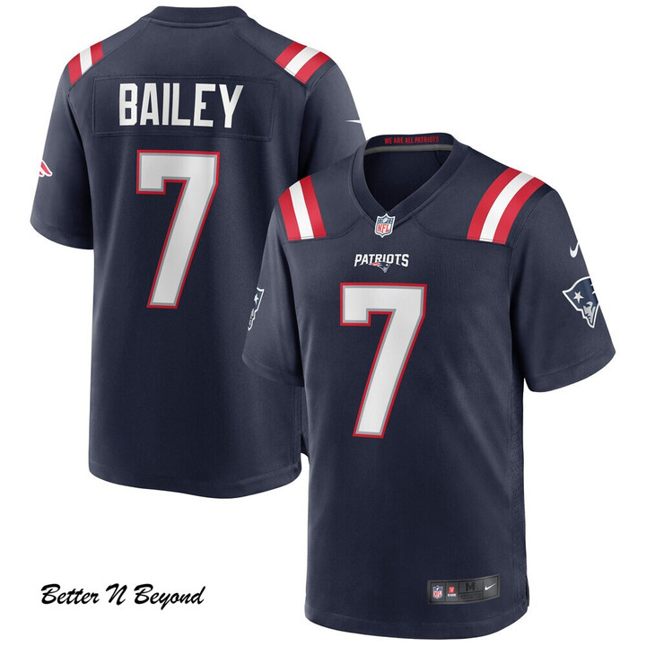 Men's New England Patriots Jake Bailey Nike Navy Game Jersey