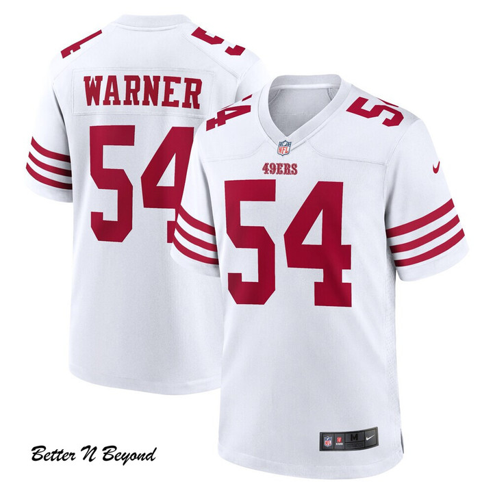 Men's San Francisco 49ers Fred Warner Nike White Player Game Jersey