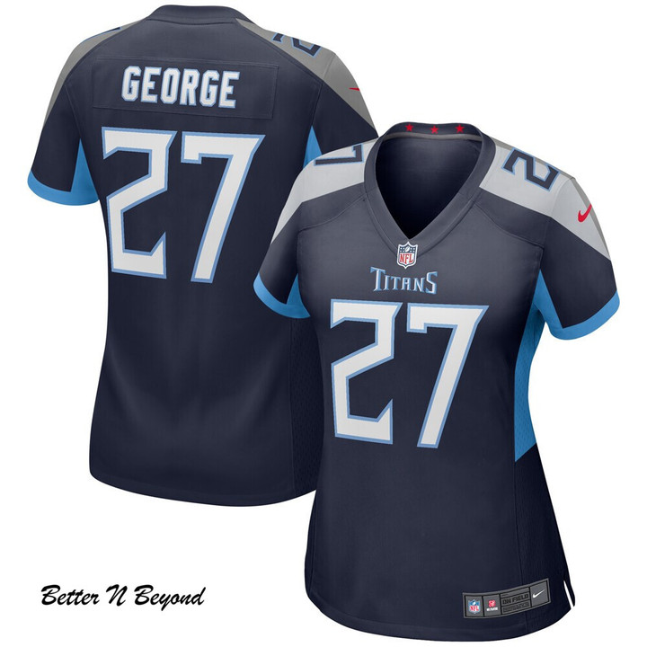 Women's Tennessee Titans Eddie George Nike Navy Game Retired Player Jersey