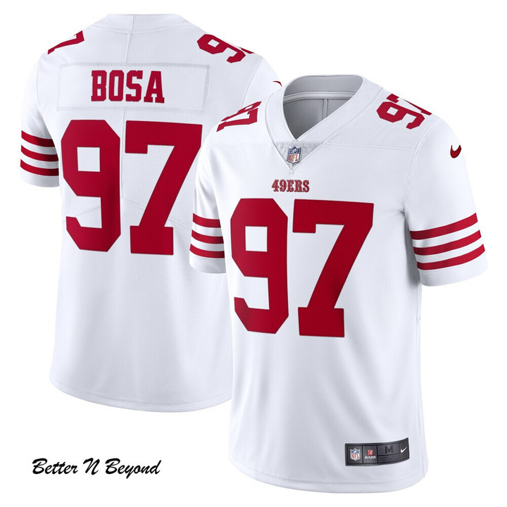Men's San Francisco 49ers Nick Bosa Nike White Vapor Limited Jersey