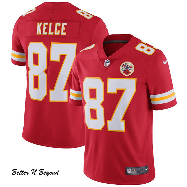 Men's Kansas City Chiefs Travis Kelce Nike Red Vapor Untouchable Limited Player Jersey