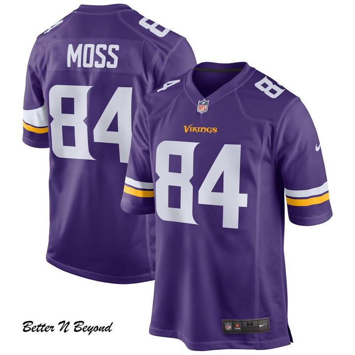 Men's Minnesota Vikings Randy Moss Nike Purple Retired Player Game Jersey