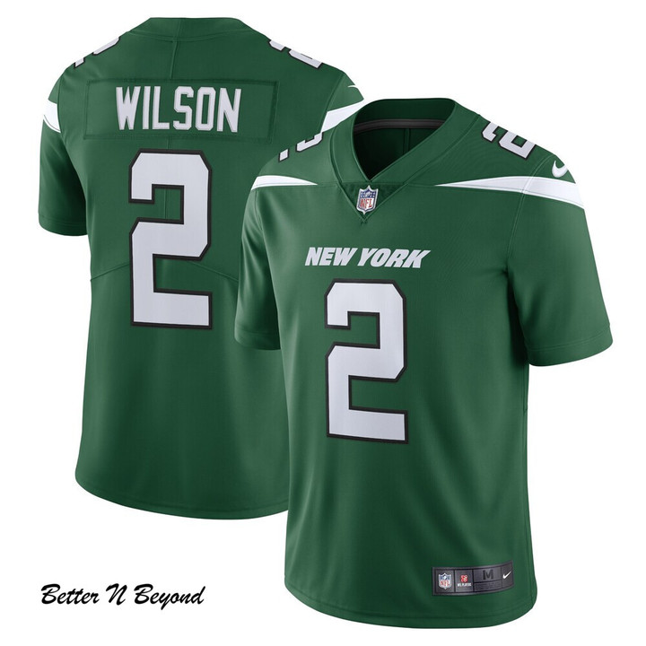 Men's New York Jets Zach Wilson Nike Gotham Green Vapor Limited Jersey