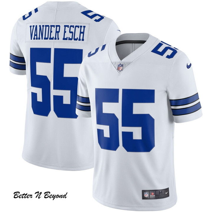 Men's Dallas Cowboys Leighton Vander Esch Nike White Vapor Limited Player Jersey