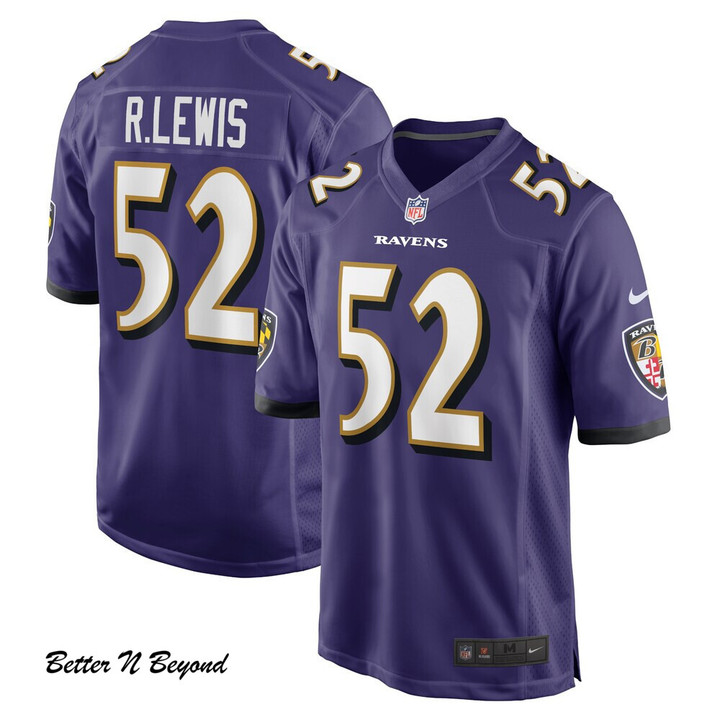 Men's Baltimore Ravens Ray Lewis Nike Purple Retired Player Game Jersey