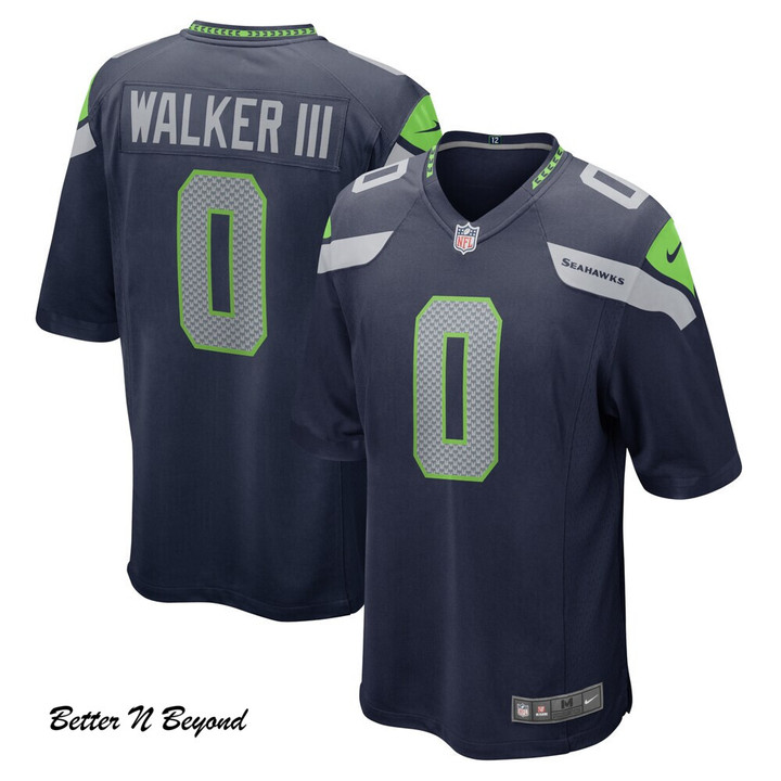 Men's Seattle Seahawks Kenneth Walker III Nike College Navy 2022 NFL Draft Pick Player Game Jersey