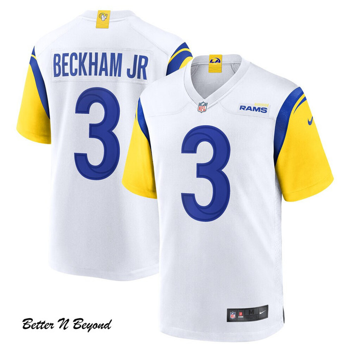 Men's Los Angeles Rams Odell Beckham Jr. Nike White Alternate Game Jersey