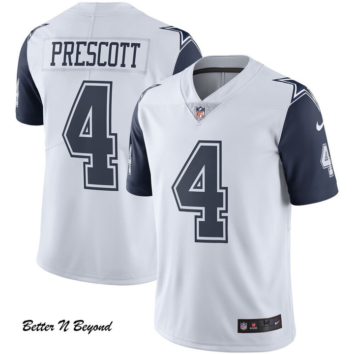 Men's Dallas Cowboys Dak Prescott White Nike Color Rush Vapor Limited Jersey