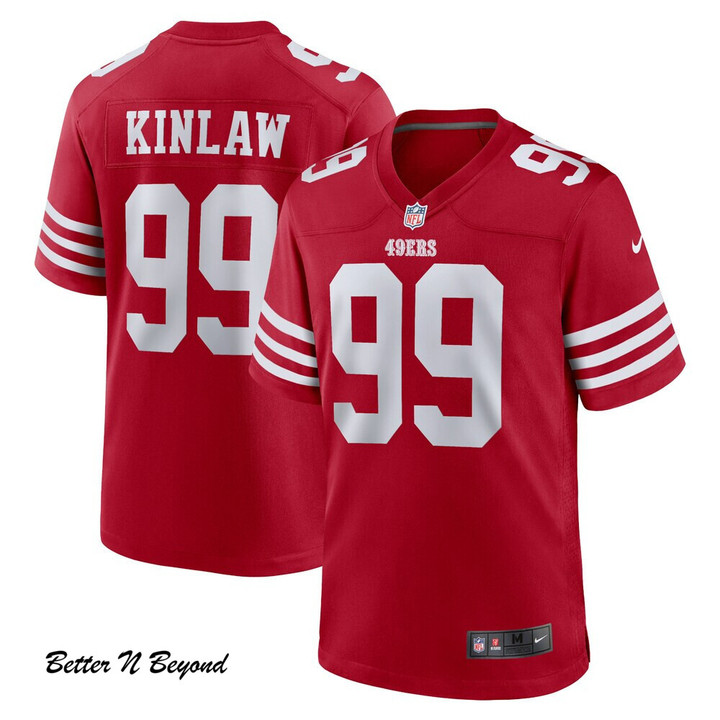Men's San Francisco 49ers Javon Kinlaw Nike Scarlet Team Player Game Jersey